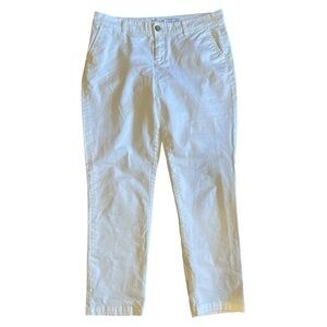 Gap White Cotton Capri Khakis Skinny Boyfriend Size 4​​​​​